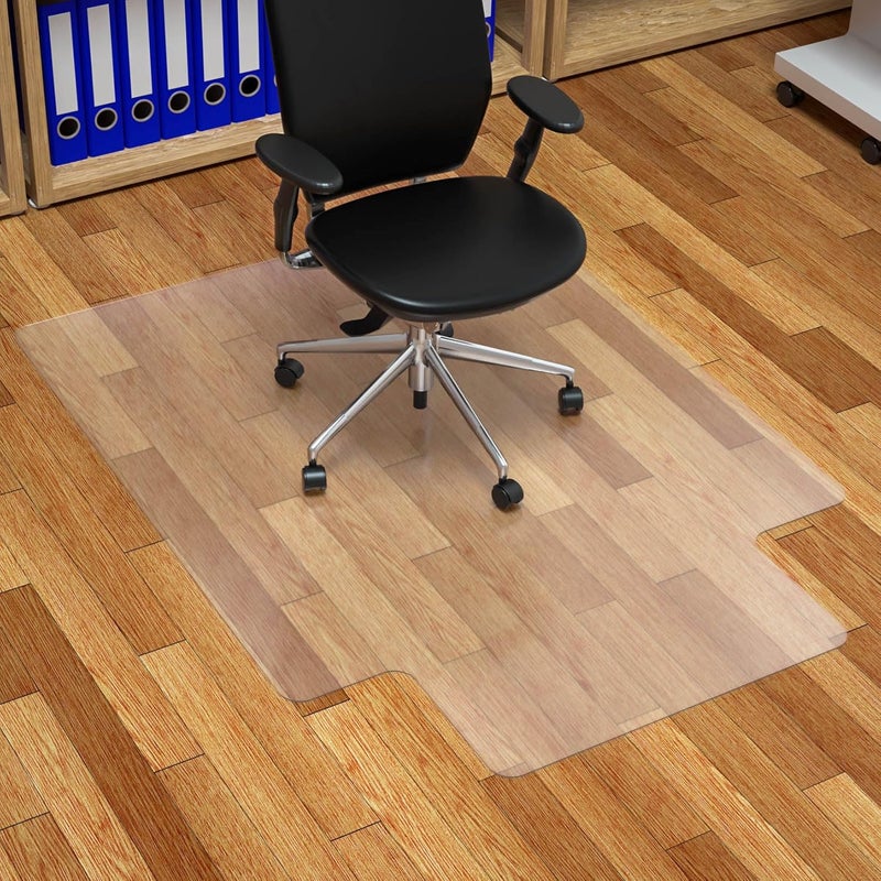 FuturHydro Office Chair Mat for Hardwood Floor, 36" x 48" Clear Computer Chair Mat, Plastic Rolling Chair Mats for Office, Home and Gaming Floors (with Lip) - Image 1